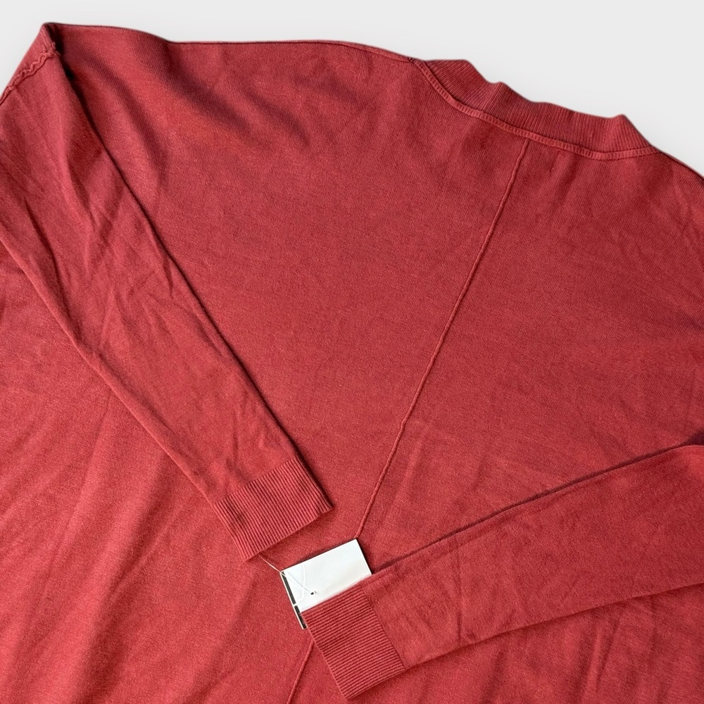 JOLIE NEW BOHO HIPPIE BOHEMIAN CASUAL OVERSIZED SWEATER LARGE RED ORANGE - Picture 4 of 8